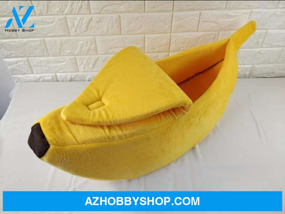 Pet House Dog Bed Banana Shape Cute Kennel Nest Warm Sofas Sleeping Yellowl