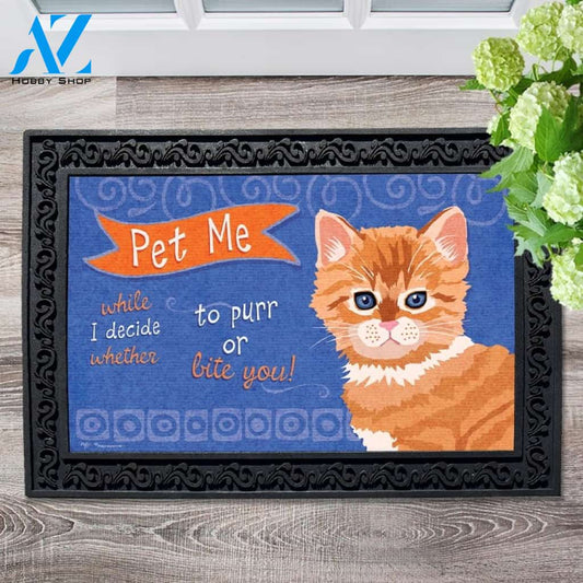 Pet Me Kitten Doormat - 18" x 30"