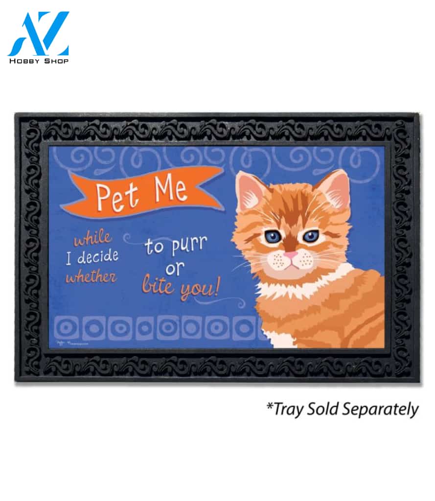 Pet Me Kitten Doormat - 18" x 30"