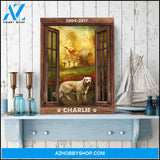 Pet Memorial Gift Custom Photo Window Take my hand Jesus Canvas