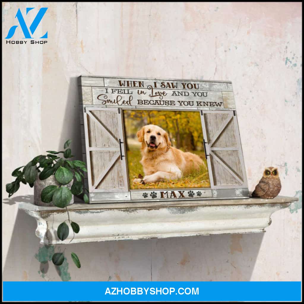 Pet Portrait On Canvas When I saw you Canvas Print