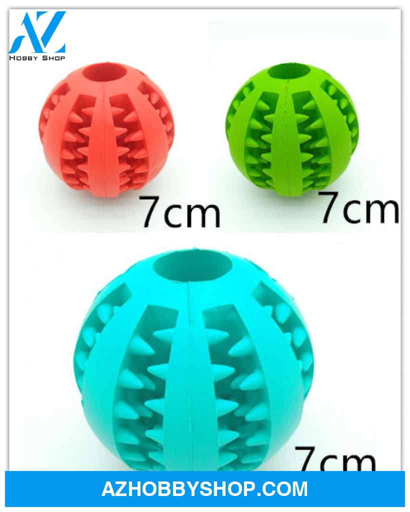 Pet Slow Feeder Dog Toy Cute Funny Rubber Ball 3Colorsset / 7Cm