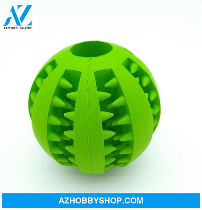 Pet Slow Feeder Dog Toy Cute Funny Rubber Ball Green / 6Cm