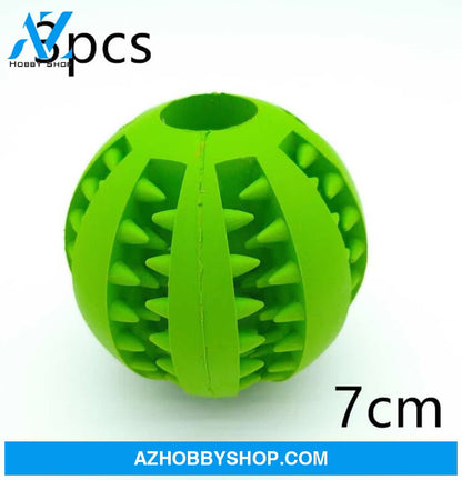 Pet Slow Feeder Dog Toy Cute Funny Rubber Ball Green / 7Cm3Pcs