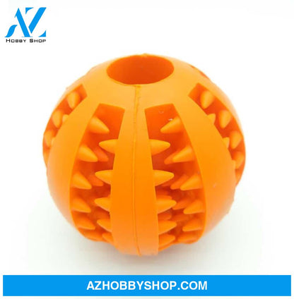 Pet Slow Feeder Dog Toy Cute Funny Rubber Ball Orange / 6Cm