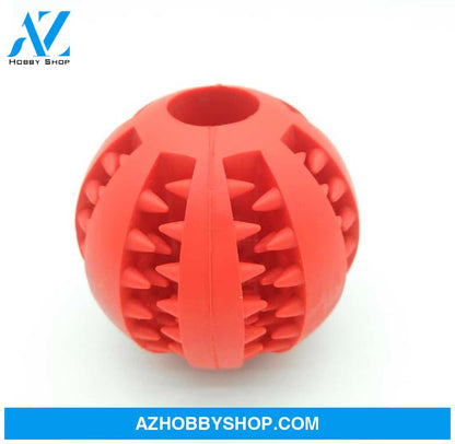 Pet Slow Feeder Dog Toy Cute Funny Rubber Ball Red / 6Cm