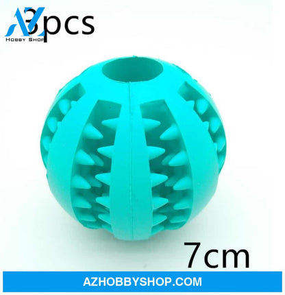 Pet Slow Feeder Dog Toy Cute Funny Rubber Ball Skyblue / 7Cm3Pcs