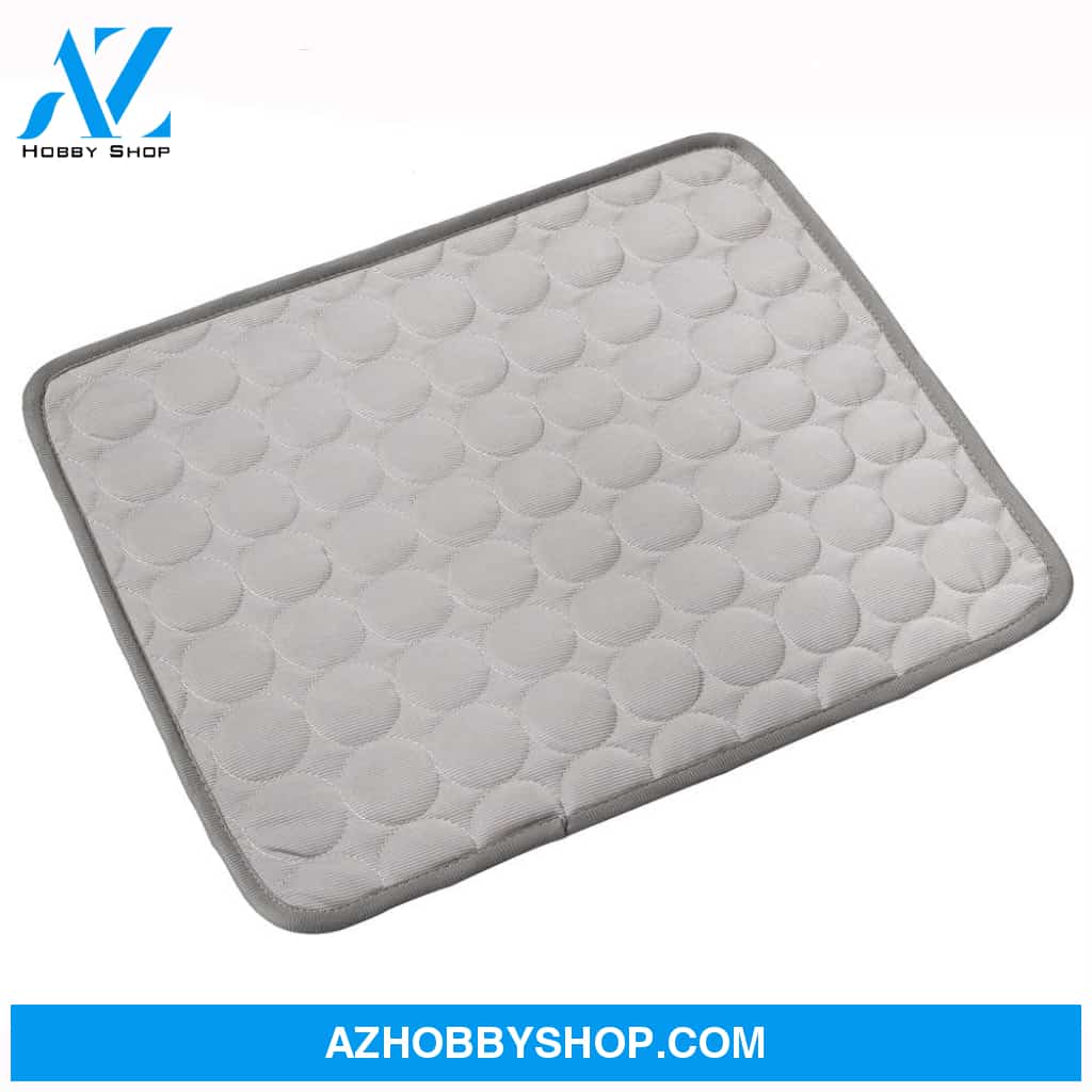 Pet Summer Portable Ice Silk Cooling Pad Grey / Xs