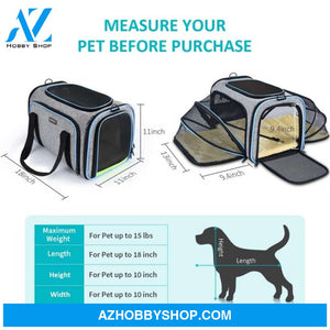 Pet Travel Bag Safe Airline Approved Expandable Foldable Soft-Sided Dog Carrier 3 Open Doors 2