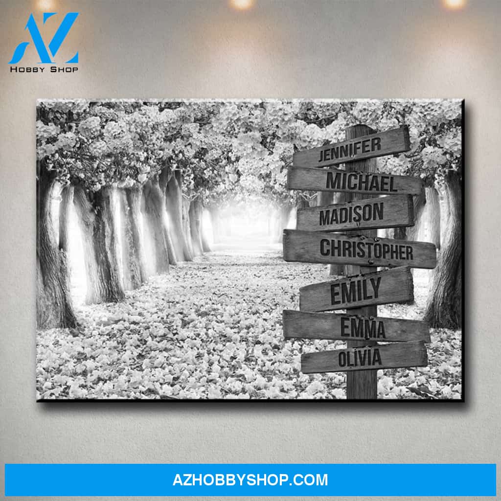 Petal Road Multi-Names Premium Canvas