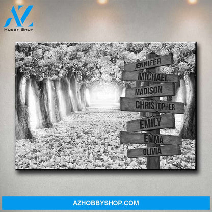 Petal Road Multi-Names Premium Canvas