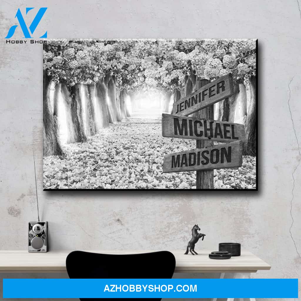 Petal Road Multi-Names Premium Canvas