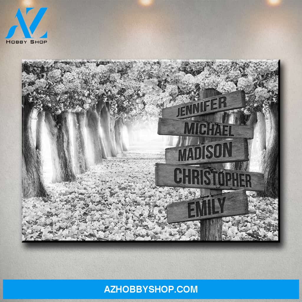 Petal Road Multi-Names Premium Canvas