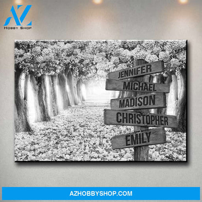 Petal Road Multi-Names Premium Canvas