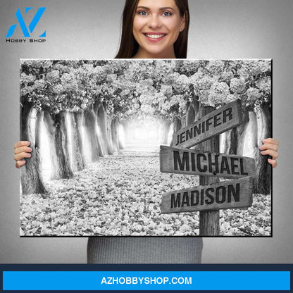 Petal Road Multi-Names Premium Canvas