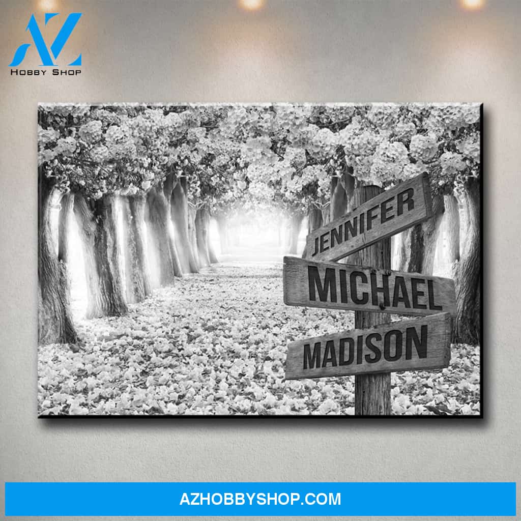 Petal Road Multi-Names Premium Canvas