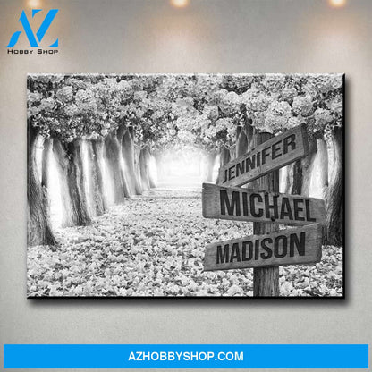 Petal Road Multi-Names Premium Canvas