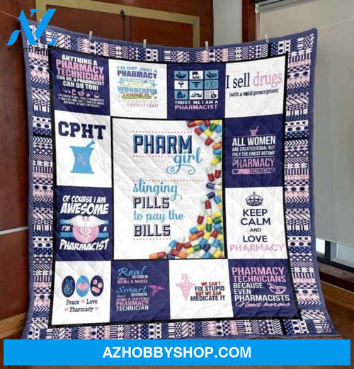 Pharm Girl Quilt Blanket