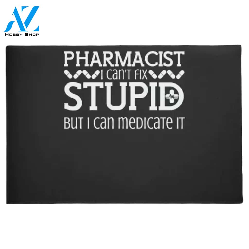 Pharmacist Joke Druggist Medicate Chemist Doormat Doormat Welcome Mat House Warming Gift Home Decor Funny Doormat Gift Idea