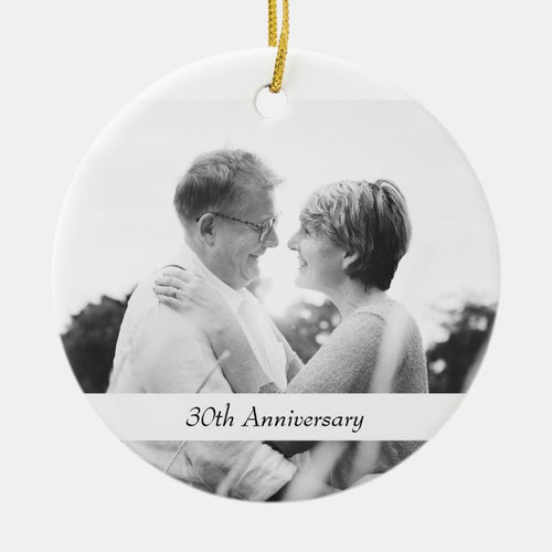 Photo Wedding 30Th Anniversary Gifts Keepsake Ceramic Ornament