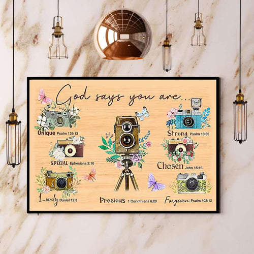 Photographer God Says You Are Unique Special Strong Paper Poster No Frame Matte Canvas Wall Decor