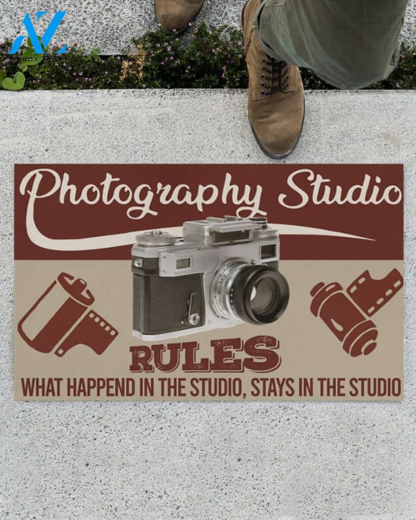 Photography Studio Rules Indoor And Outdoor Doormat Welcome Mat Housewarming Gift Home Decor Funny Doormat Gift Idea For Photographer