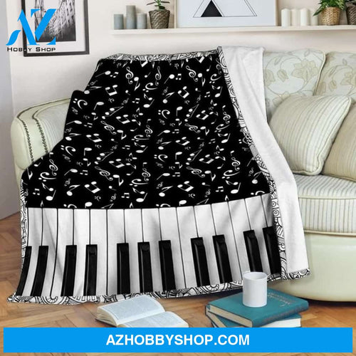 Piano Blanket, Keyboard Music Funny Blanket Gift for Piano