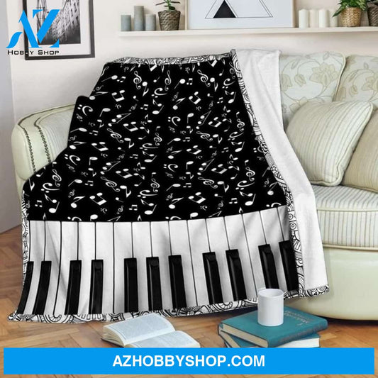 Piano Blanket, Keyboard Music Funny Blanket Gift for Piano