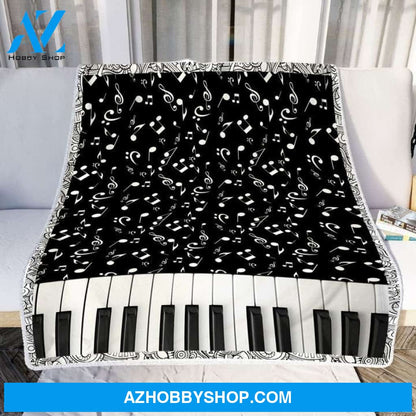 Piano Blanket, Keyboard Music Funny Blanket Gift for Piano