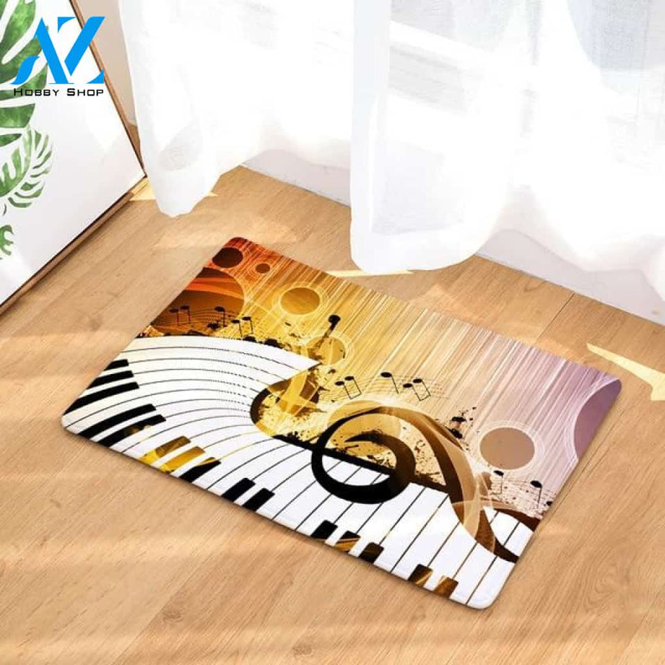 Piano Key Music Notes Doormat Indoor and Outdoor Doormat Warm House Gift Welcome Mat Birthday Gift for Music Lovers Piano Lover