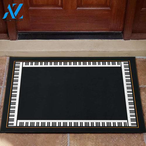 Piano Keys Black Door Mat