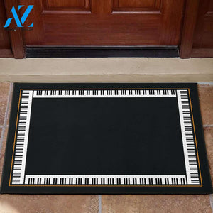 Piano Keys Black Door Mat