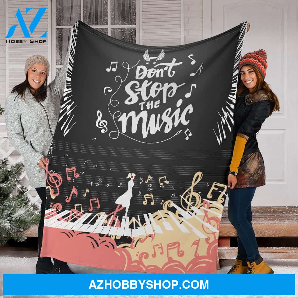 Piano Music Love Fleece Blanket