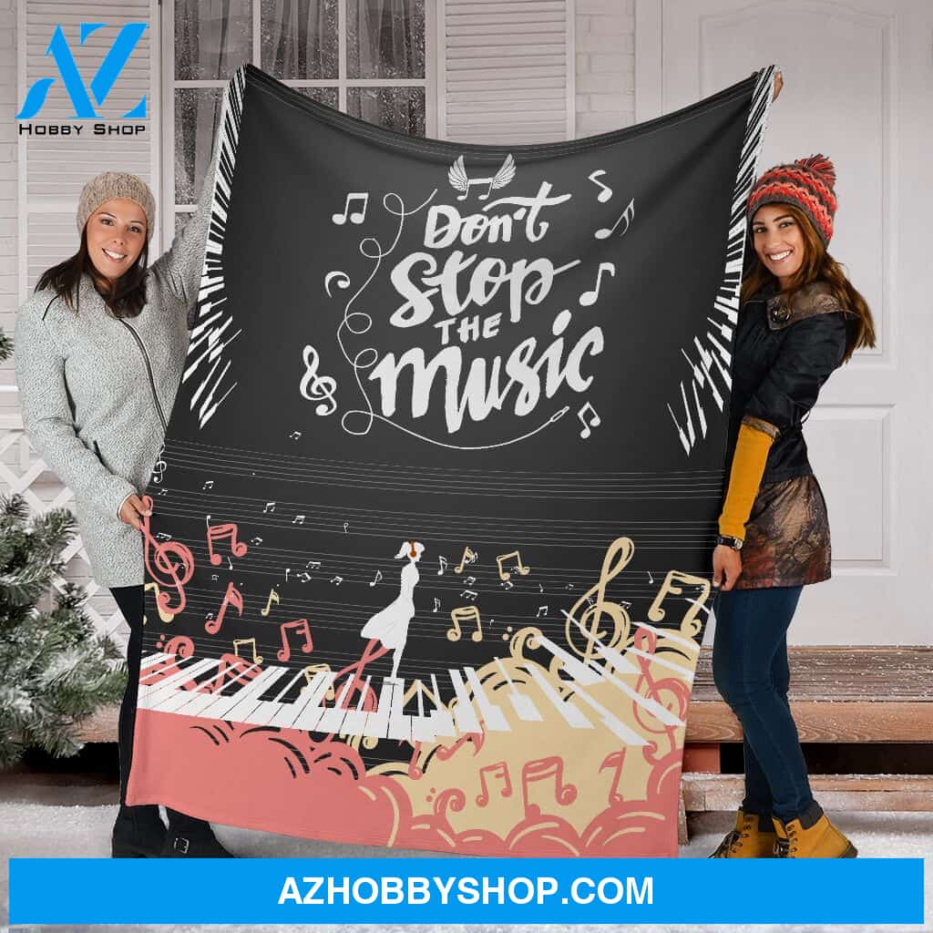 Piano Music Love Fleece Blanket