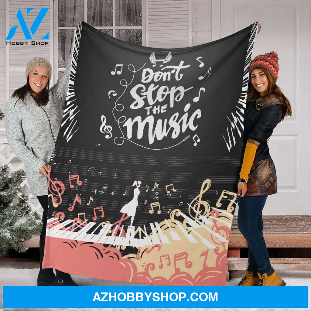 Piano Music Love Fleece Blanket