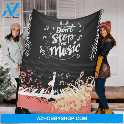 Piano Music Love Fleece Blanket
