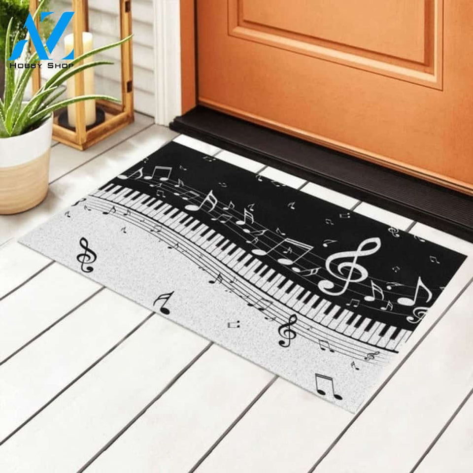 Piano Music Note Instrument Doormat Welcome Mat Housewarming Gift Home Decor Funny Doormat Gift For Friend Birthday Gift