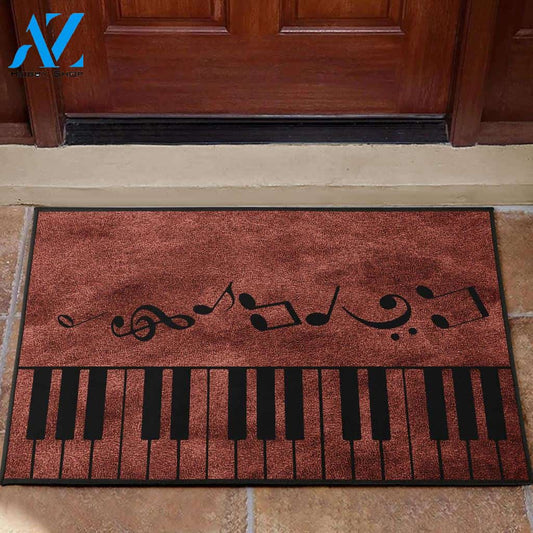 Piano & Music Notes Doormat Indoor And Outdoor Doormat Warm House Gift Welcome Mat Birthday Gift for Music Lovers Piano Lover