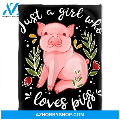 Pig Blanket, Love My Pig, Fleece Blanket. Gift For Your Love One, Birthday Gift Home Decor Bedding Couch Sofa Soft and Comfy Cozy