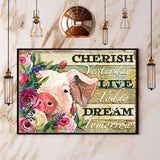 Pig Cherish Yesterday Live Today Dream Tomorrow Paper Poster No Frame Matte Canvas Wall Decor