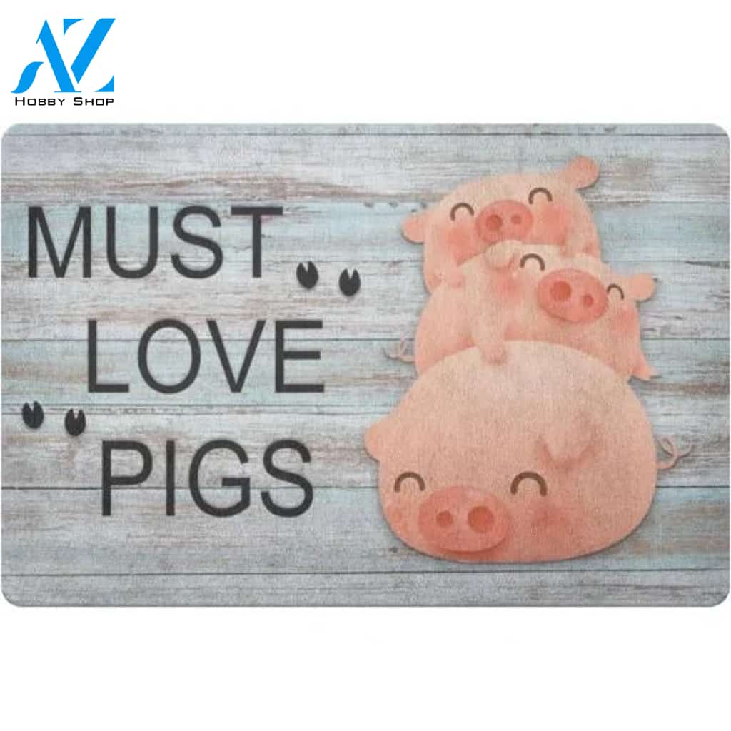 Pig Doormat, Must Love Pigs - Pig