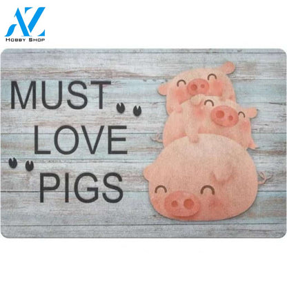 Pig Doormat, Must Love Pigs - Pig