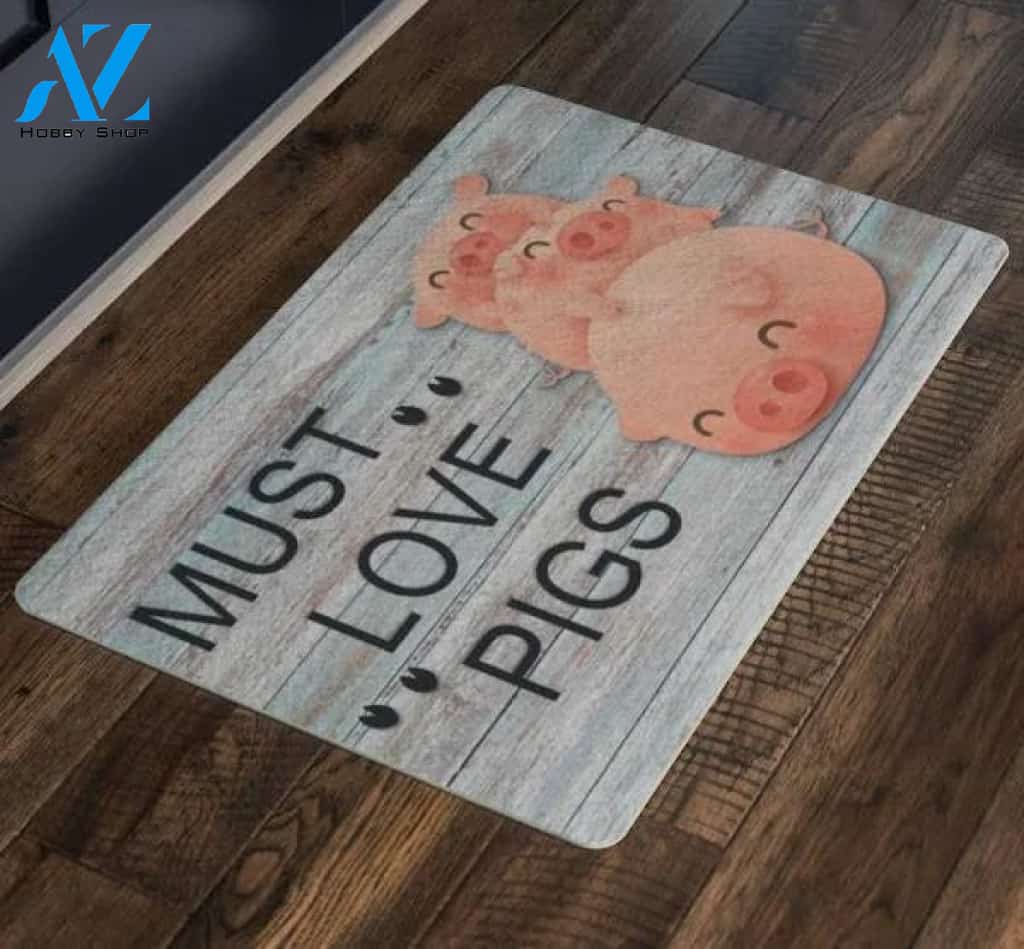 Pig Doormat, Must Love Pigs - Pig