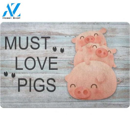 Pig Doormat, Must Love Pigs - Pig