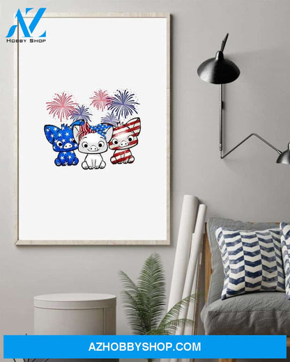 Pig freedom color american poster