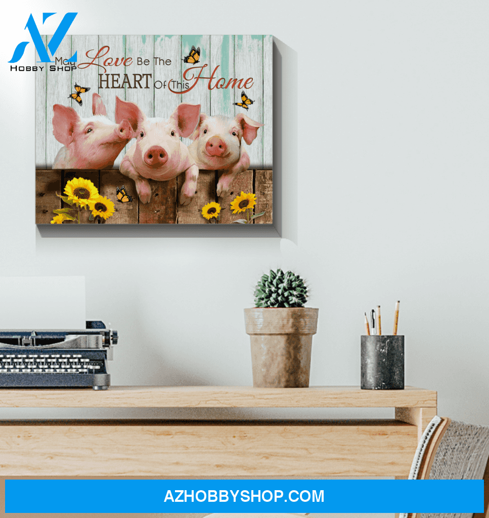 Pig Home Canvas Wall Art Best Friend Gifts