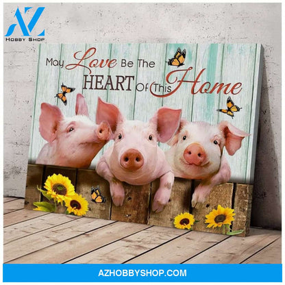 Pig Home Canvas Wall Art Best Friend Gifts