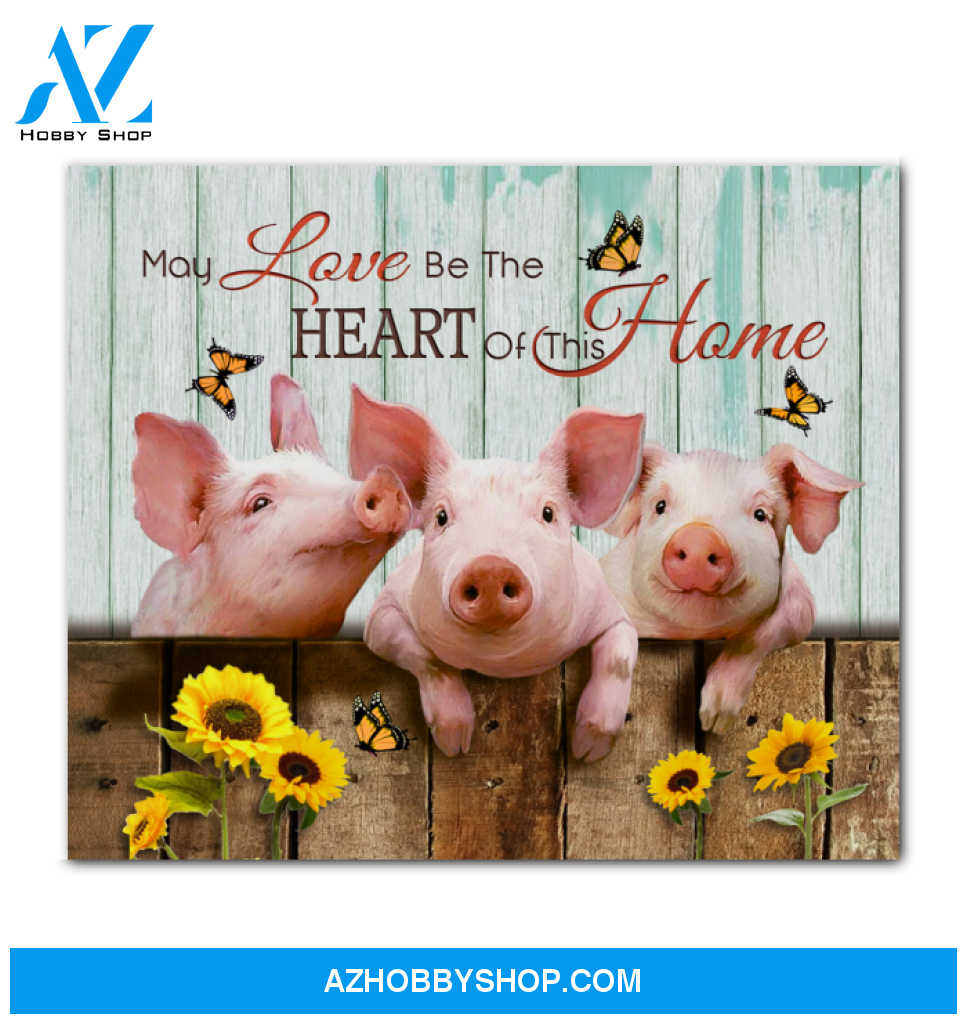 Pig Home Canvas Wall Art Best Friend Gifts