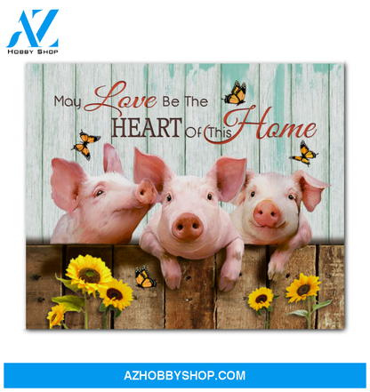 Pig Home Canvas Wall Art Best Friend Gifts