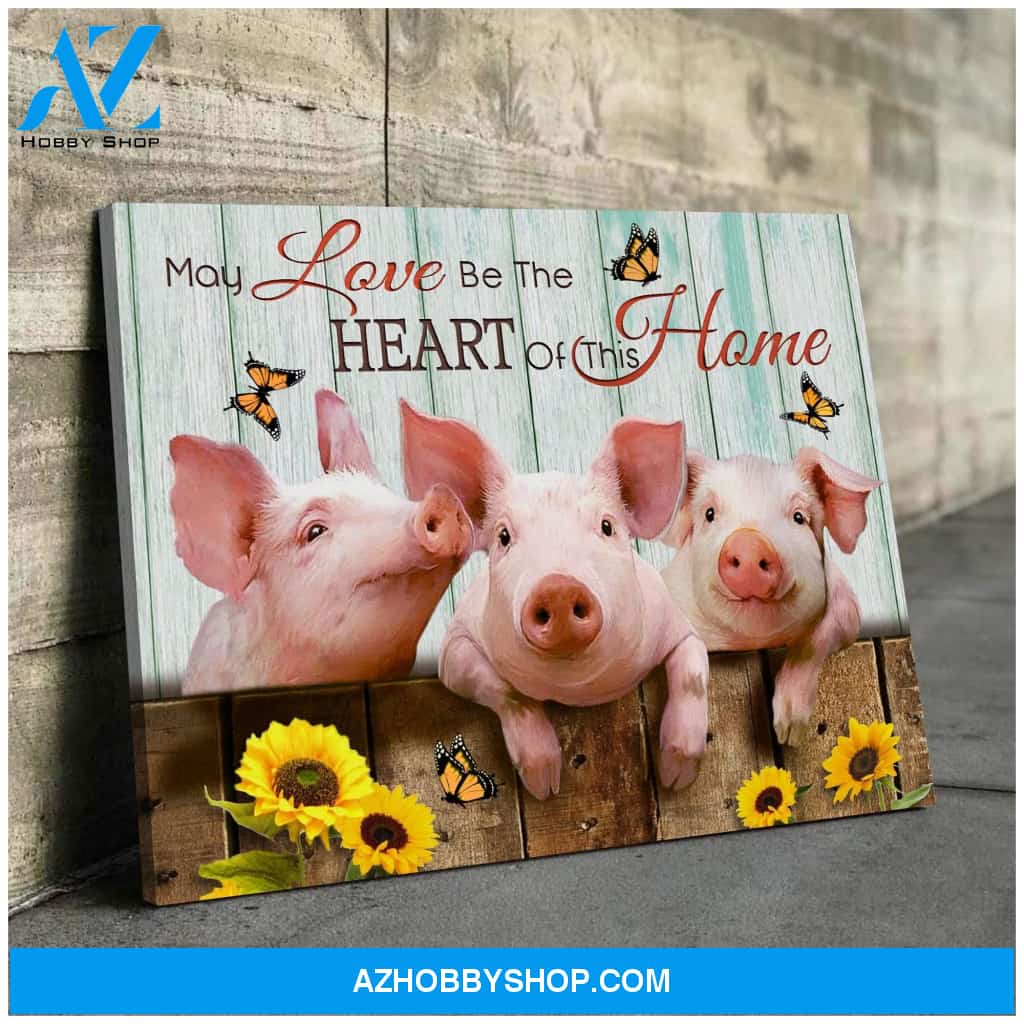 Pig Home Canvas Wall Art Best Friend Gifts